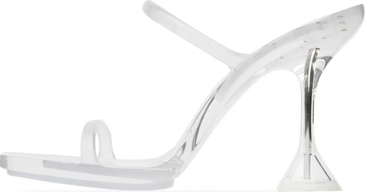 Amina Muaddi Transparent Brito Slipper Heeled Sandals - Image 3