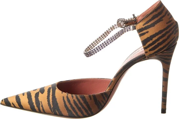 Amina Muaddi Ursina Crystal Satin Pump - Image 2
