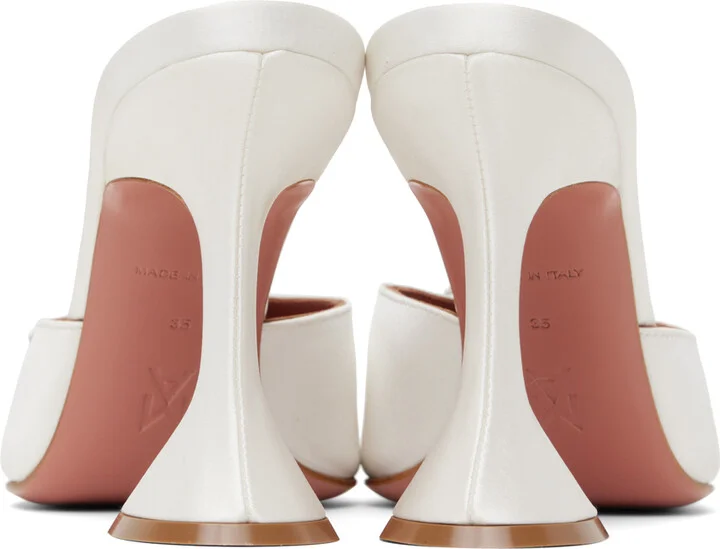 Amina Muaddi White Begum Mules - Image 2