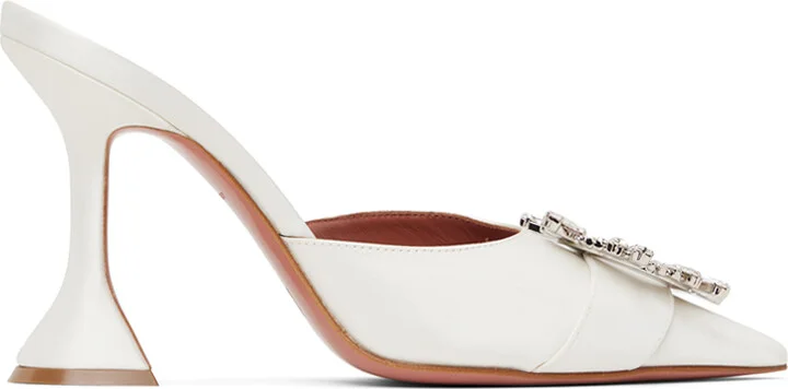 Amina Muaddi White Begum Mules