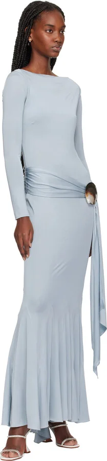 Amina Muaddi White Gilda Heeled Sandals - Image 5