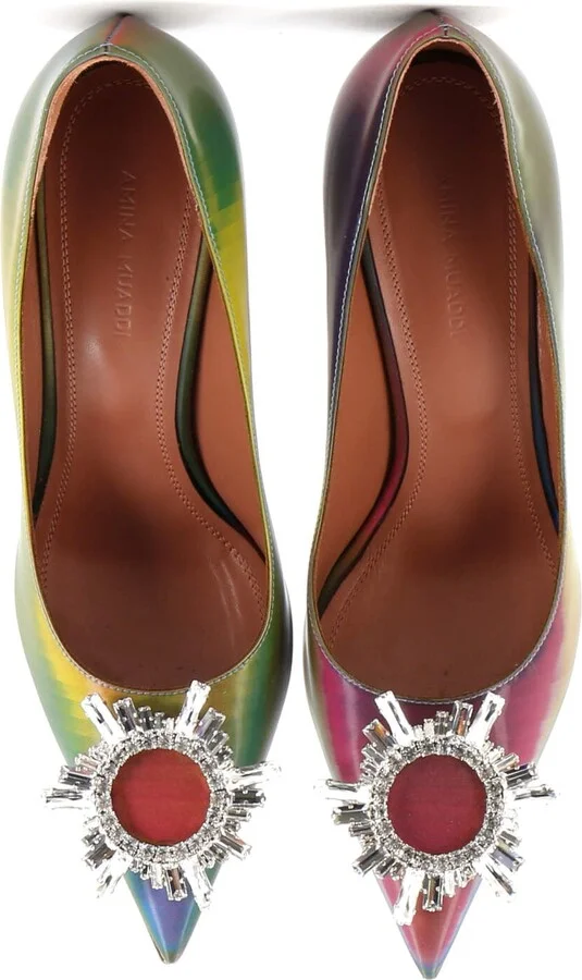 Amina Muaddi Women's Begum Pumps Leather 95 - Image 2