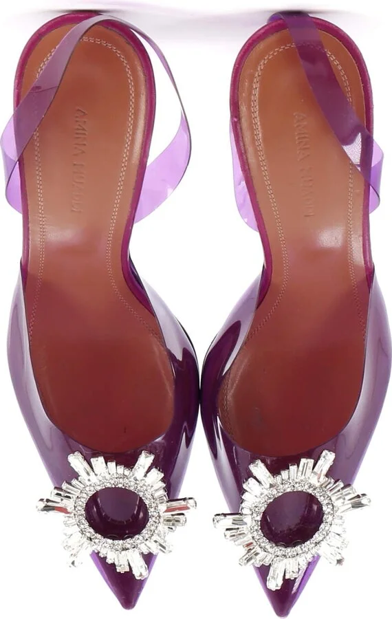 Amina Muaddi Women's Begum Pumps PVC 95 - Image 2