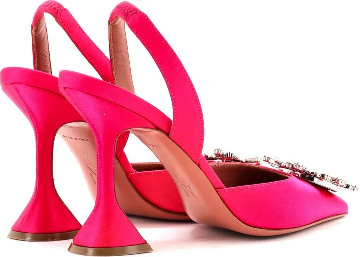 Amina Muaddi Women's Begum Pumps Satin 95 - Image 3