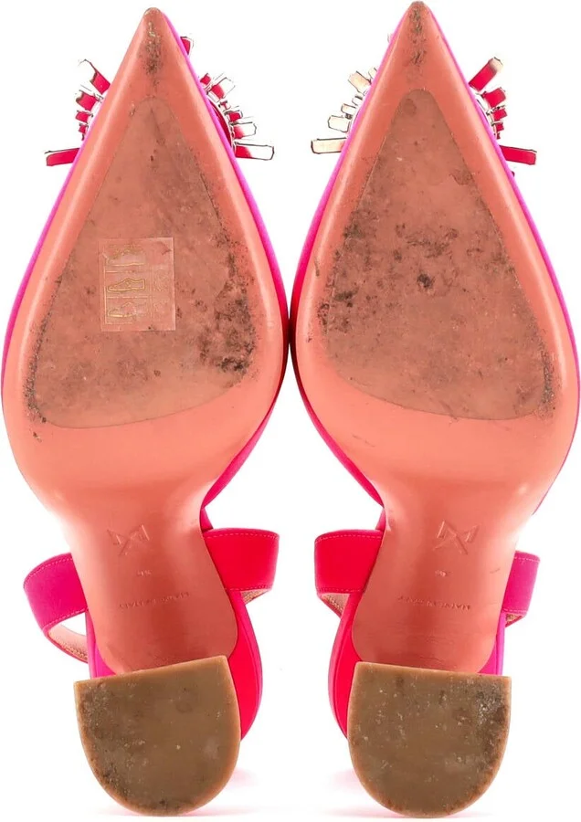 Amina Muaddi Women's Begum Pumps Satin 95 - Image 4