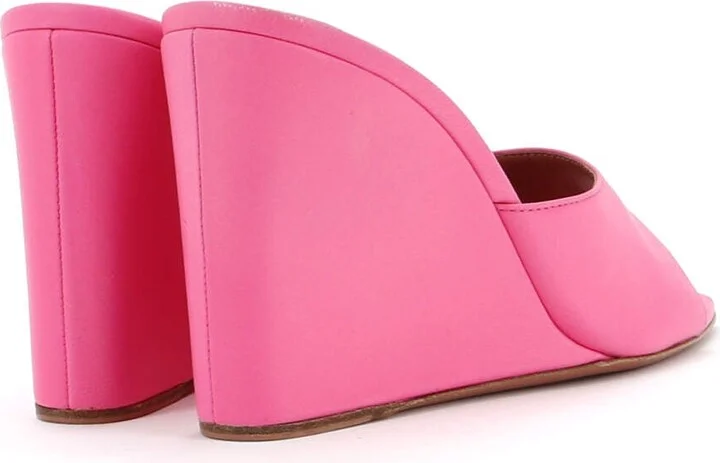 Amina Muaddi Women's Lupita Wedge Sandals Leather - Image 3