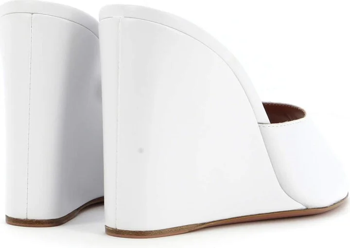Amina Muaddi Women's Lupita Wedge Sandals Leather - Image 3