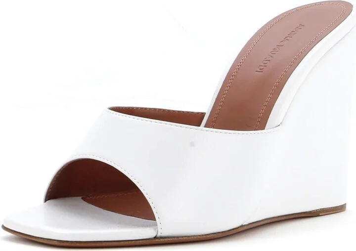 Amina Muaddi Women's Lupita Wedge Sandals Leather