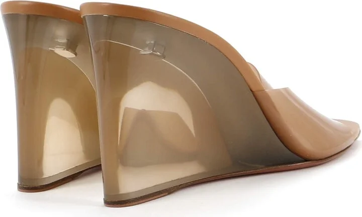 Amina Muaddi Women's Lupita Wedge Sandals PVC 95 - Image 3