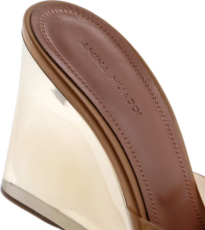 Amina Muaddi Women's Lupita Wedge Sandals PVC 95 - Image 5