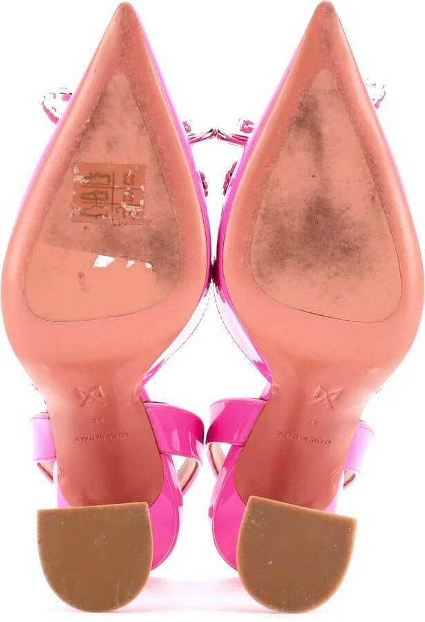 Amina Muaddi Women's Rosie Pumps Patent 95 - Image 4