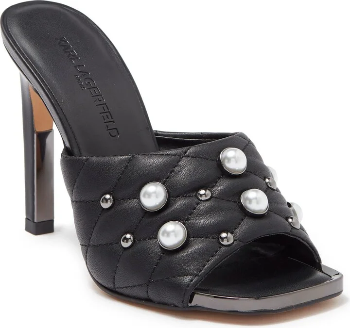 Amina Studded Heeled Mule