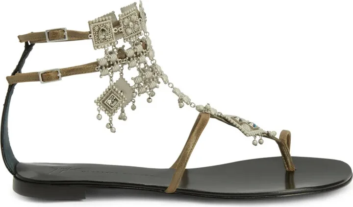 Amira embellished suede sandals
