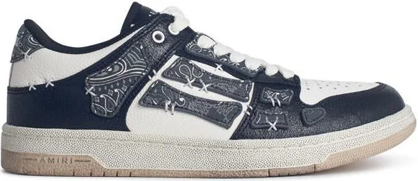 Amiri 'Bandana' Black Leather Blend Sneakers