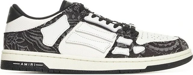 Amiri Bandana Skel Top Lace-Up Sneakers