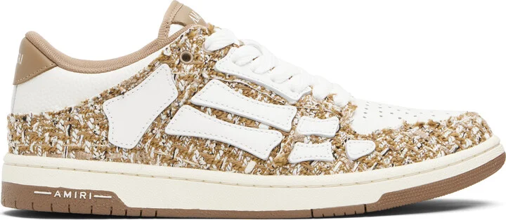 AMIRI Beige Bouclé Skel Top Low Sneakers