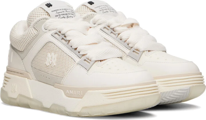 AMIRI Beige & White MA-1 Sneakers - Image 4