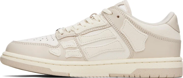 AMIRI Beige & White Skel-Top Low Sneakers - Image 3