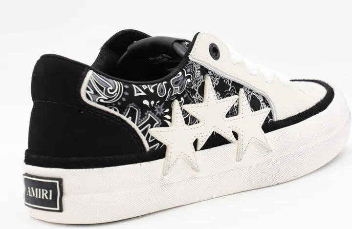 Amiri Black And White Bandana Sneakers - Image 2