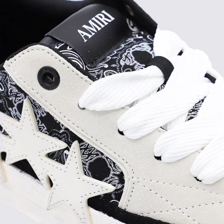 Amiri Black And White Bandana Sneakers - Image 4