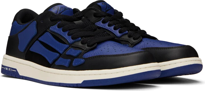 AMIRI Black & Blue Skel-Top Low Sneakers - Image 4