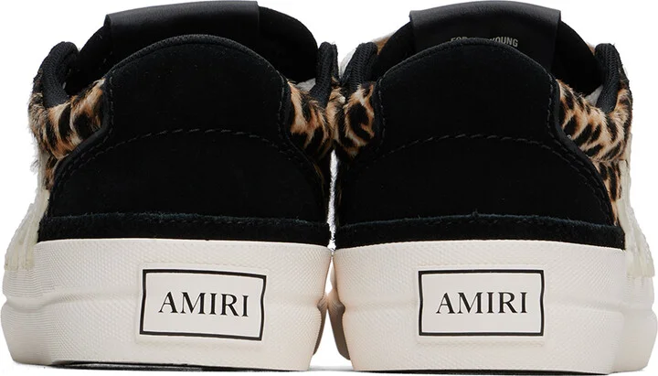 AMIRI Black & Brown Leopard Sunset Skate Low Sneakers - Image 2