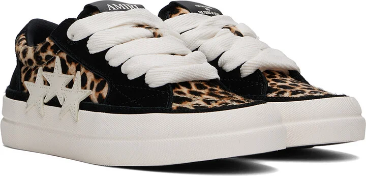 AMIRI Black & Brown Leopard Sunset Skate Low Sneakers - Image 4