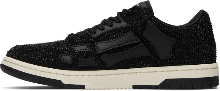 AMIRI Black Crystal Skel Low Top Sneakers - Image 3