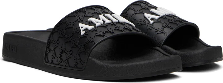 AMIRI Black MA Quad Pool Slides - Image 4