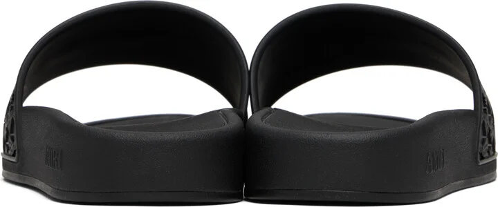 AMIRI Black MA Quad Pool Slides - Image 2