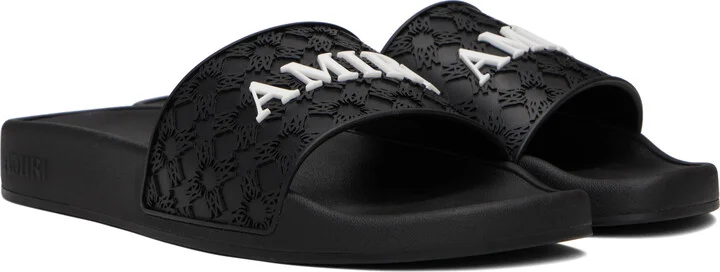 AMIRI Black MA Quad Pool Slides - Image 4