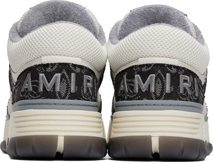 AMIRI Black & Off-White Bandana Denim MA-1 Sneakers - Image 2
