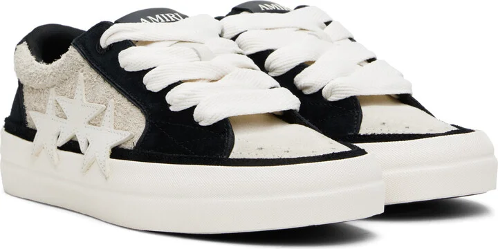 AMIRI Black & Off-White Sunset Skate Low Sneakers - Image 4