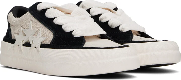 AMIRI Black & Off-White Sunset Skate Sneakers - Image 4