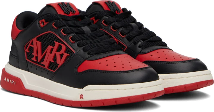 AMIRI Black & Red Classic Low Sneakers - Image 4