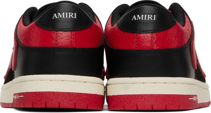 AMIRI Black & Red Skel-Top Low Sneakers - Image 2