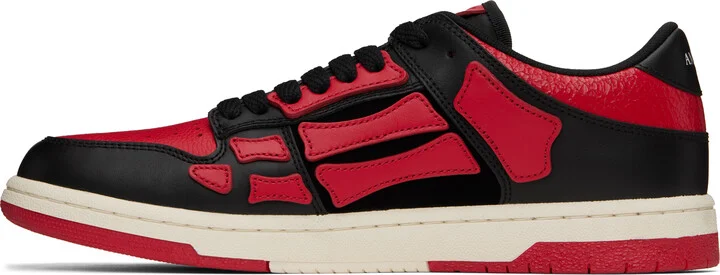 AMIRI Black & Red Skel-Top Low Sneakers - Image 3