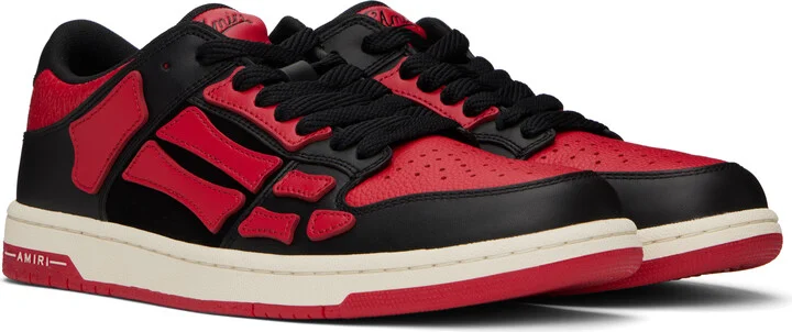 AMIRI Black & Red Skel-Top Low Sneakers - Image 4