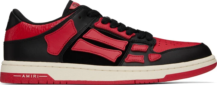 AMIRI Black & Red Skel-Top Low Sneakers