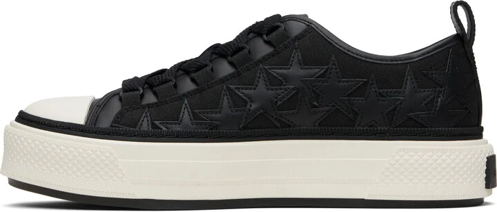 AMIRI Black Stars Court Low Sneakers - Image 3