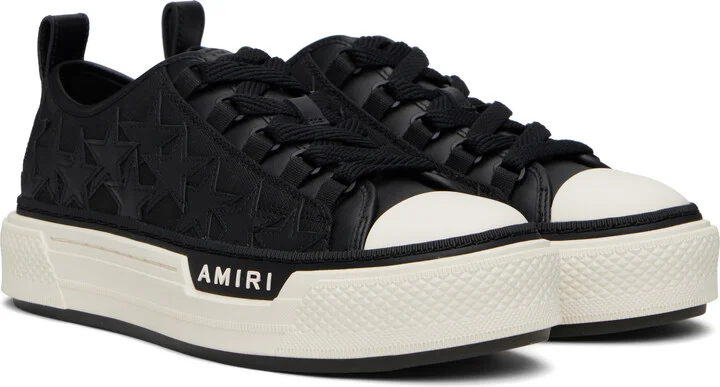 AMIRI Black Stars Court Low Sneakers - Image 4