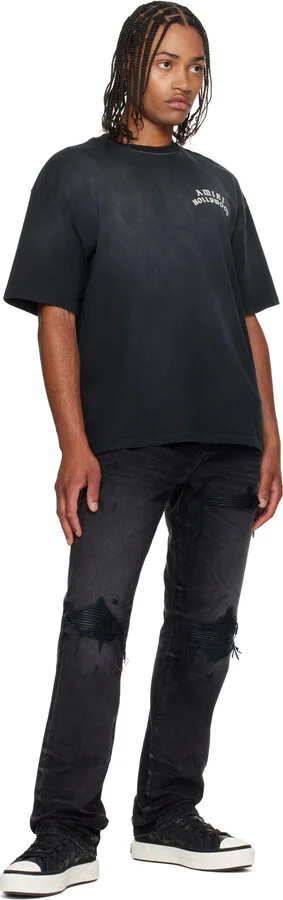 AMIRI Black Stars Court Low Sneakers - Image 5