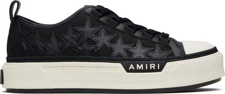 AMIRI Black Stars Court Low Sneakers