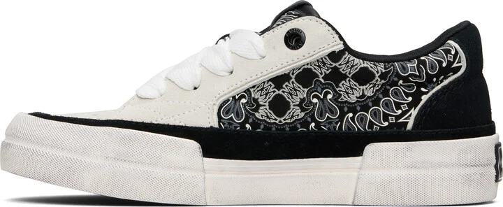 AMIRI Black & White Bandana Sunset Skate Sneakers - Image 3