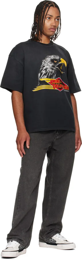 AMIRI Black & White Bandana Sunset Skate Sneakers - Image 5