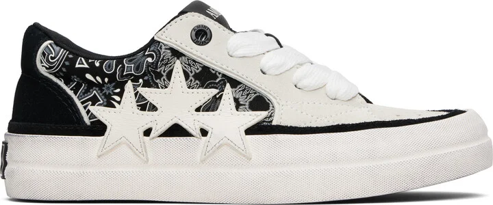 AMIRI Black & White Bandana Sunset Skate Sneakers