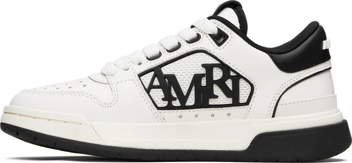 AMIRI Black & White Classic Low Sneakers - Image 3
