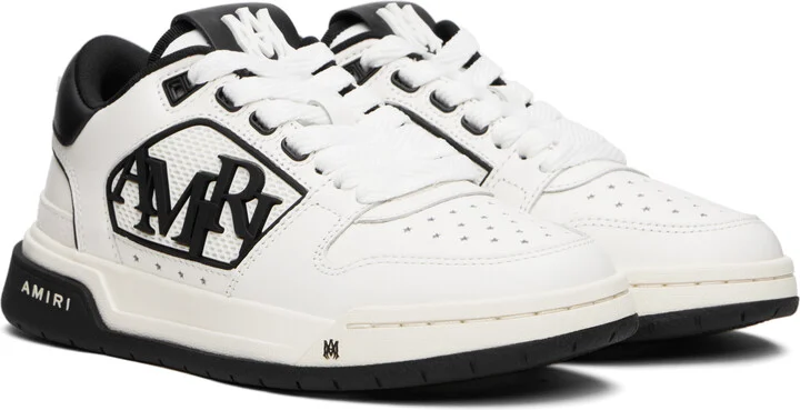AMIRI Black & White Classic Low Sneakers - Image 4