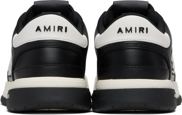 AMIRI Black & White Classic Low Sneakers - Image 2