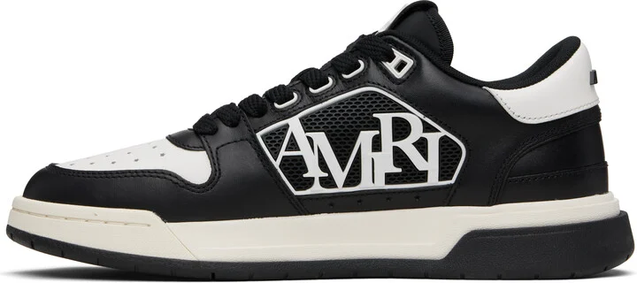 AMIRI Black & White Classic Low Sneakers - Image 3